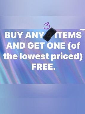 Buy 3 then get one free (of lesser priced item) from my closet.